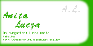 anita lucza business card